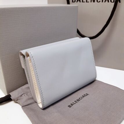 Balenciaga Envelope Logo Calf Leather Mini Wallet