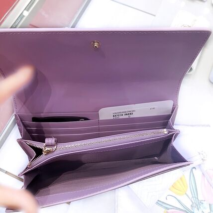 Gucci GG Emblem Patent Leather Continental Wallet Lilac 847210 FAE83 5301