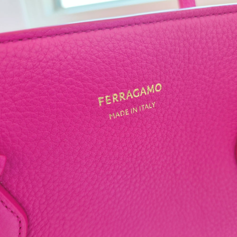FERRAGAMO Star Tote Small Leather Tote Bag