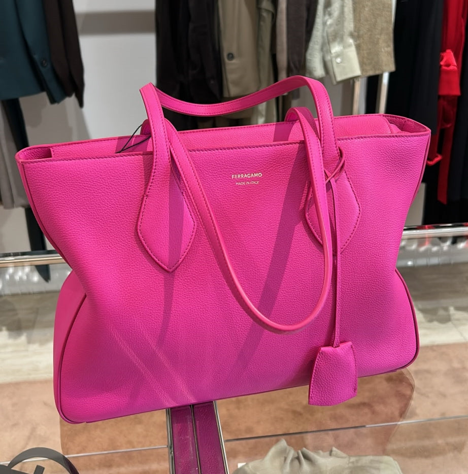 FERRAGAMO Star Tote Small Leather Tote Bag