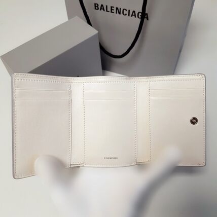 Balenciaga Envelope Logo Calf Leather Mini Wallet