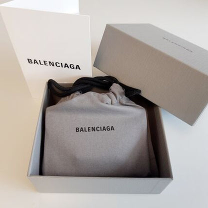 Balenciaga Envelope Logo Calf Leather Mini Wallet