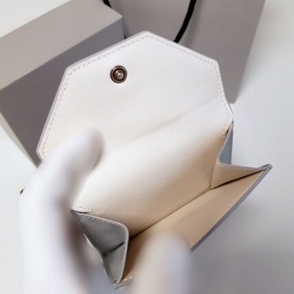 Balenciaga Envelope Logo Calf Leather Mini Wallet