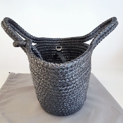 Balenciaga Ibiza Logo Woven Basket Bag