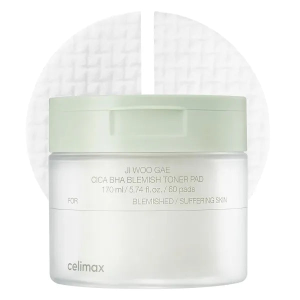 Celimax Ji Woo Gae Cica BHA Blemish Toner Pad 60pcs