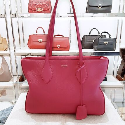 FERRAGAMO Star Tote Small Leather Tote Bag
