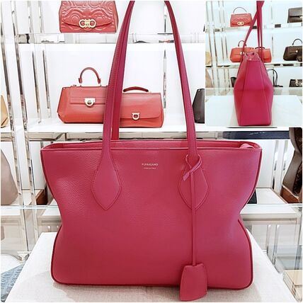 FERRAGAMO Star Tote Small Leather Tote Bag