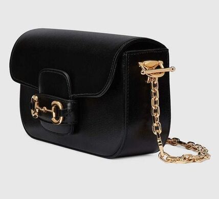 Gucci 1955 Horsebit Shoulder Bag Black 735178 1DB0G 1000