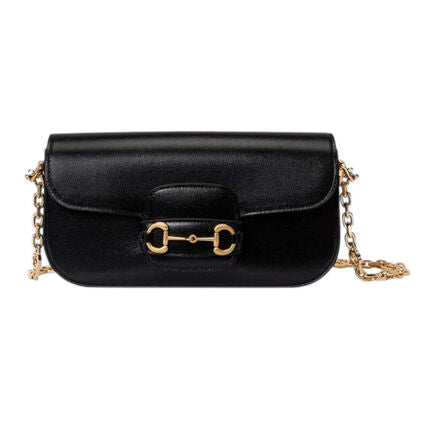 Gucci 1955 Horsebit Shoulder Bag Black 735178 1DB0G 1000