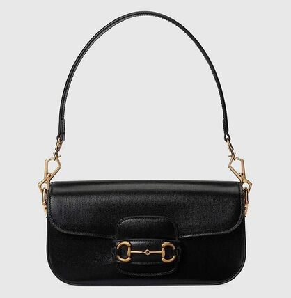 Gucci 1955 Horsebit Shoulder Bag Black 735178 1DB0G 1000