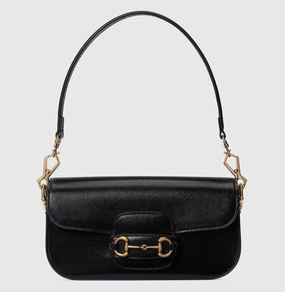 Gucci 1955 Horsebit Shoulder Bag Black 735178 1DB0G 1000
