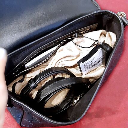 Gucci GG Emblem Medium Shoulder Bag Black 848882 AAFDV 1000