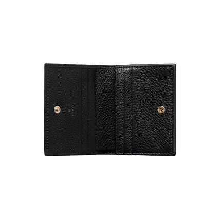 Gucci GG Emblem Leather Folding Wallet Black