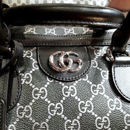 Gucci GG Emblem Medium Duffel Bag Beige 834460 FAFUA 8643