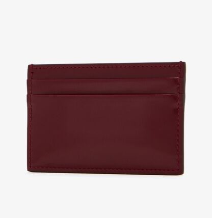 Gucci Embossed Logo Leather Card Case Metal Blue