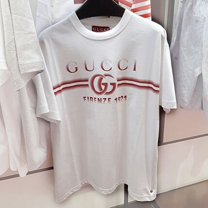 Gucci GG Firenze 1921 Cotton T-Shirt White/Red 785345 XJGKJ 9541