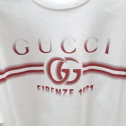 Gucci GG Firenze 1921 Cotton T-Shirt White/Red 785345 XJGKJ 9541