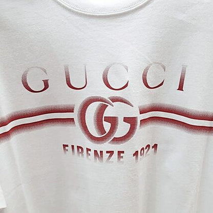 Gucci GG Firenze 1921 Cotton T-Shirt White/Red 785345 XJGKJ 9541
