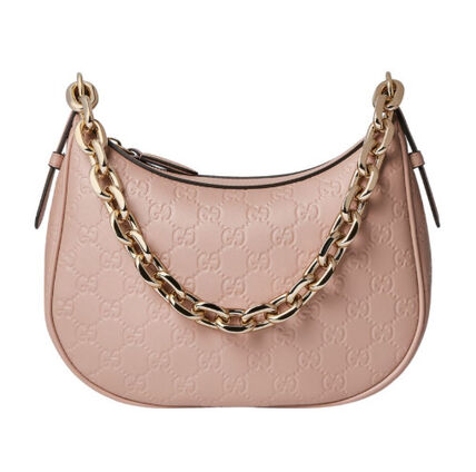 Gucci GG Emblem Medium Leather Shoulder Bag