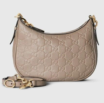 Gucci GG Emblem Medium Leather Shoulder Bag