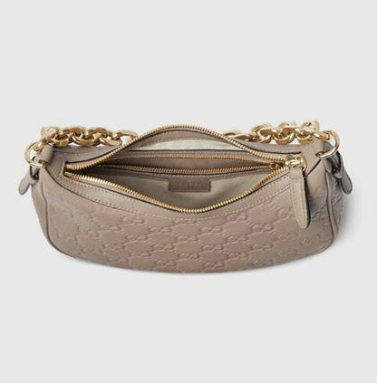 Gucci GG Emblem Medium Leather Shoulder Bag