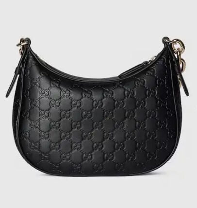 Gucci GG Emblem Medium Leather Shoulder Bag