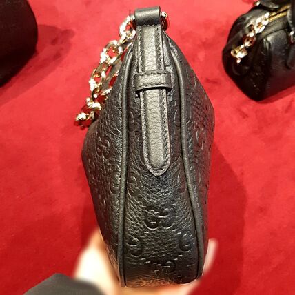 Gucci GG Emblem Medium Leather Shoulder Bag