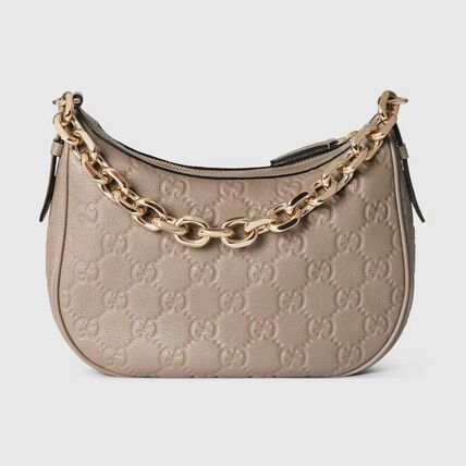 Gucci GG Emblem Medium Leather Shoulder Bag