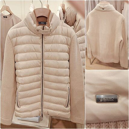 Herno Hybrid Knit Panel Down Jacket