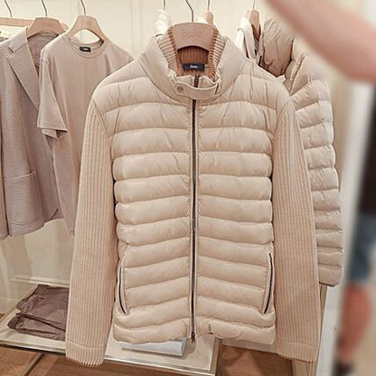 Herno Hybrid Knit Panel Down Jacket