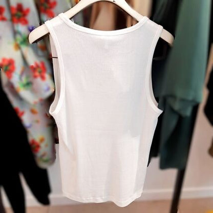 Loewe Anagram Embroidered Ribbed Tank Top