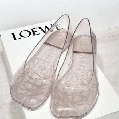 Loewe Clear Ballerina Petal Toe Flat Transparent