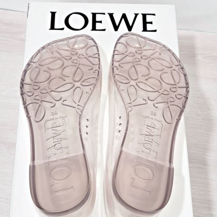 Loewe Clear Ballerina Petal Toe Flat Transparent
