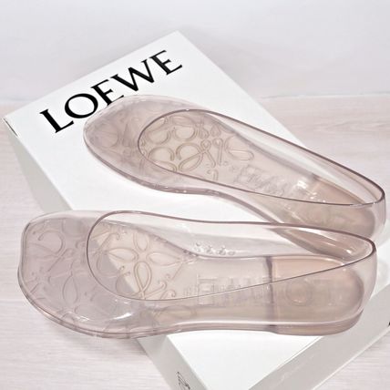 Loewe Clear Ballerina Petal Toe Flat Transparent