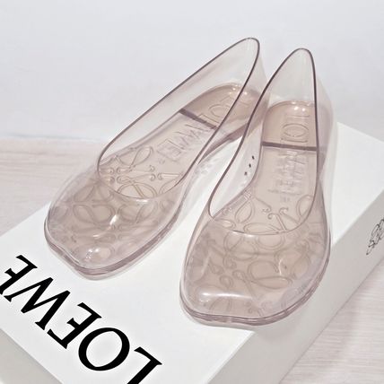 Loewe Clear Ballerina Petal Toe Flat Transparent