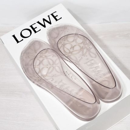Loewe Clear Ballerina Petal Toe Flat Transparent