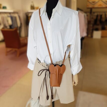 Loewe Elephant Leather Shoulder Bag