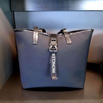 Moncler Trick Logo Nylon Tote Bag Black
