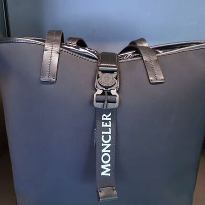 Moncler Trick Logo Nylon Tote Bag Black