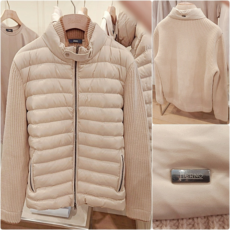 Herno Hybrid Knit Panel Down Jacket