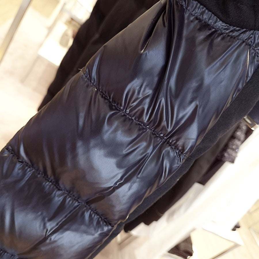 Herno Wool Mixed Media Hooded Down Coat