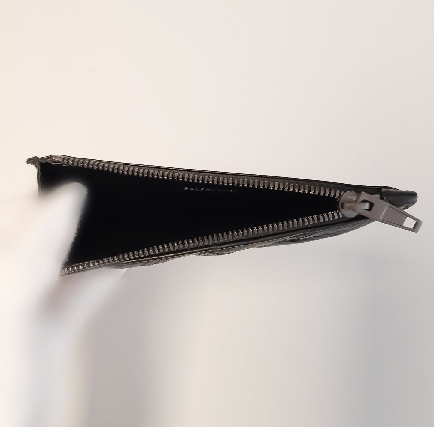 Balenciaga Crush B Logo Leather Coin Card Holder