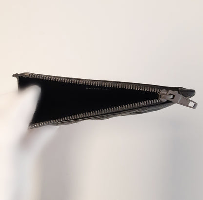 Balenciaga Crush B Logo Leather Coin Card Holder