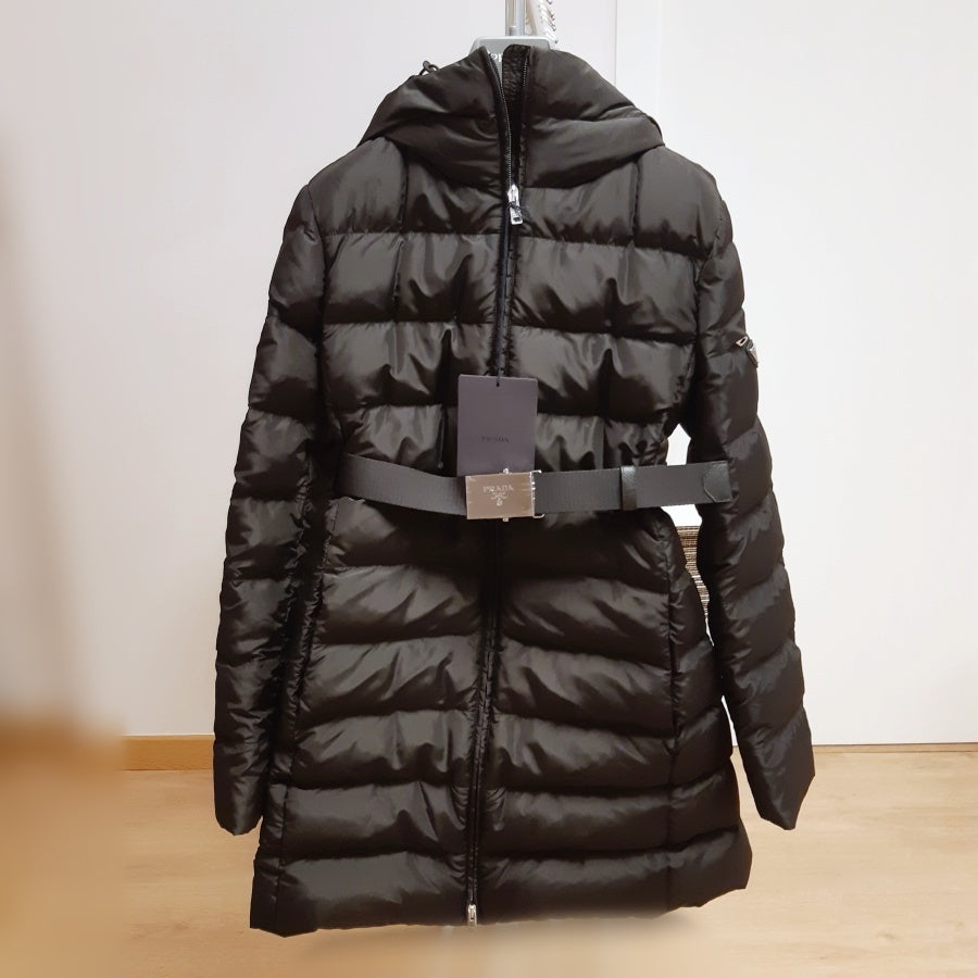 Prada Re-Nylon Hooded Down Jacket