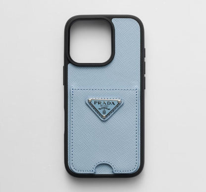 Prada Triangle Logo Saffiano Leather iPhone 16 Pro Case