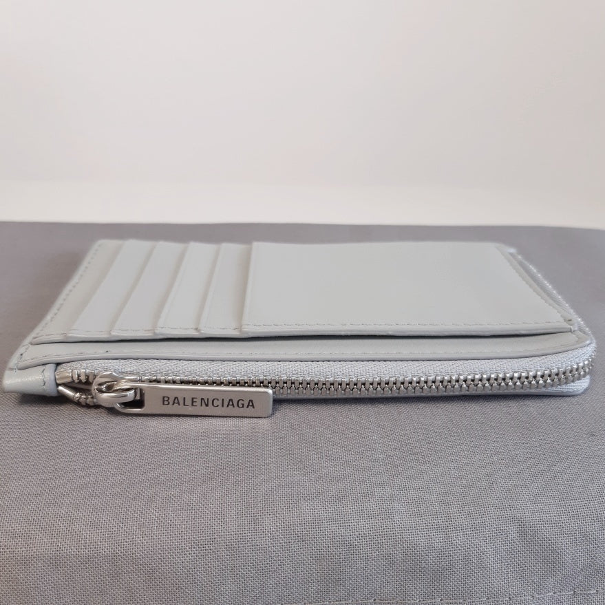 Balenciaga Envelope Logo Calf Leather Card Case