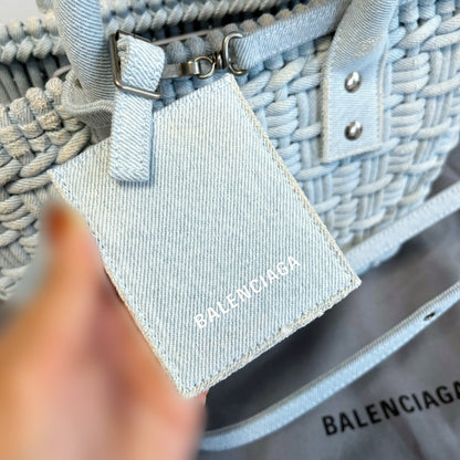 Balenciaga Bistro XS Denim Basket Bag