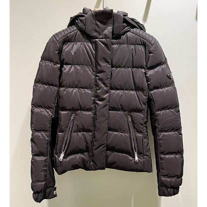 Prada Hooded Short Down Jacket