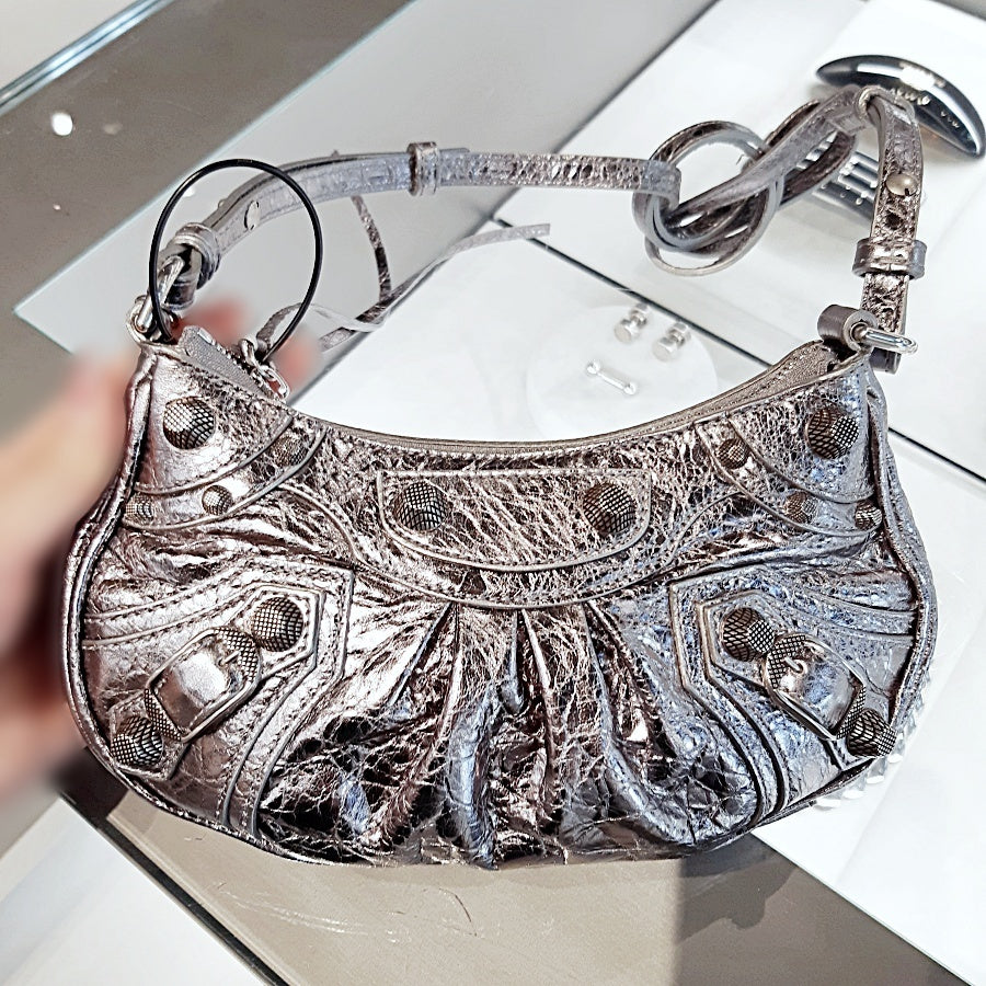 Balenciaga Le Cagole Mini Leather Chain Shoulder Bag