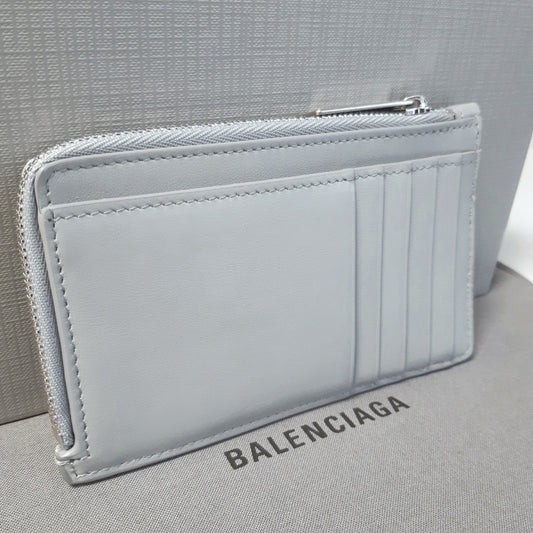 Balenciaga Envelope Logo Calf Leather Card Case